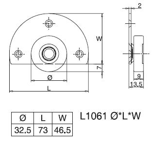 CASTER, PLATE MOUNT, , large