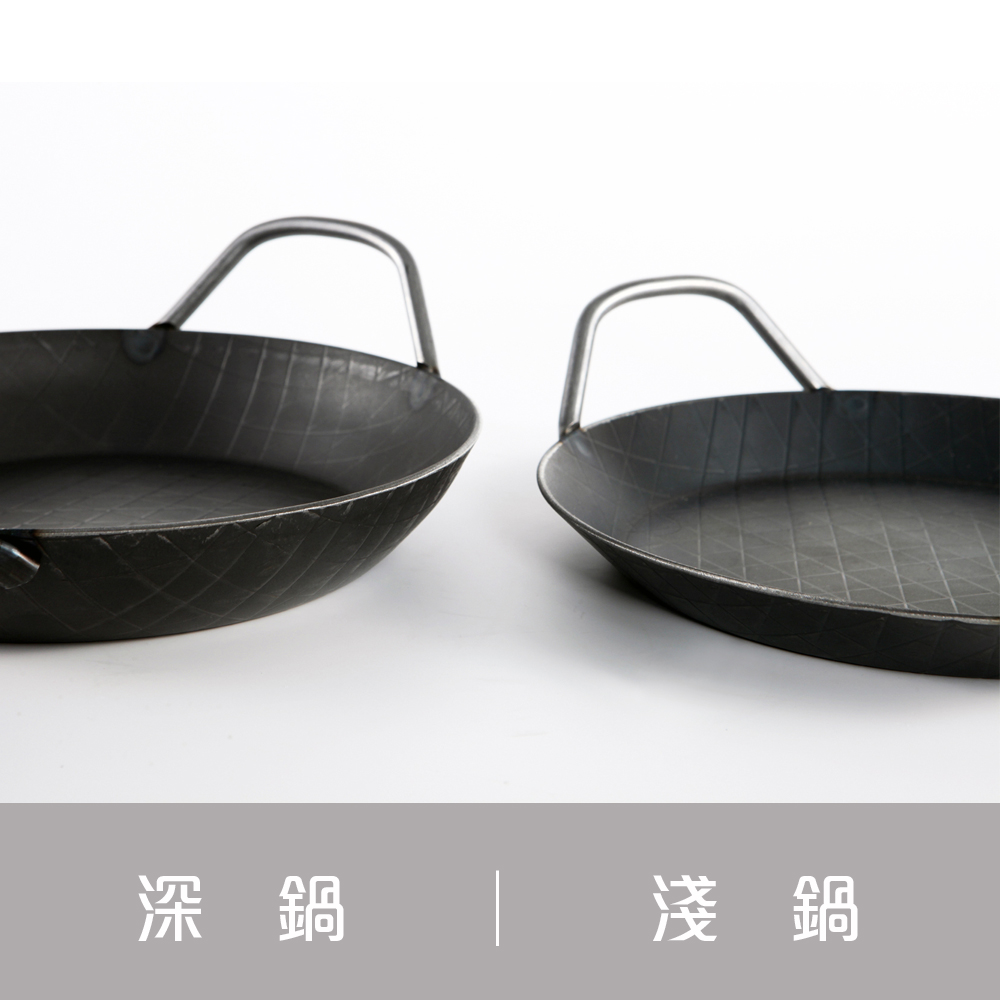 【德國turk土克鐵鍋】熱鍛斜紋 雙耳平底(深)鍋28cm 65930, , large