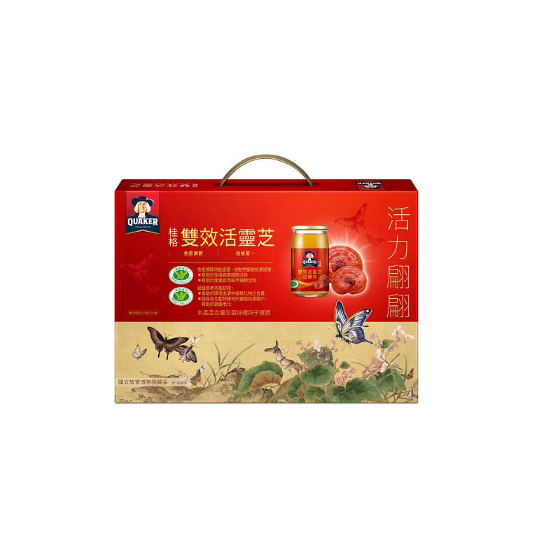 桂格雙效活靈芝禮盒60ml*8, , large