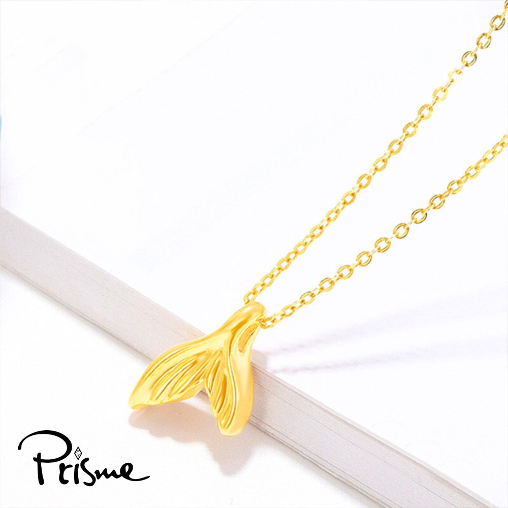 【Prisme Gold】黃金項鍊 魚尾 鍊墜項鍊 (金重：約0.04錢&plusmn;0.02), , large