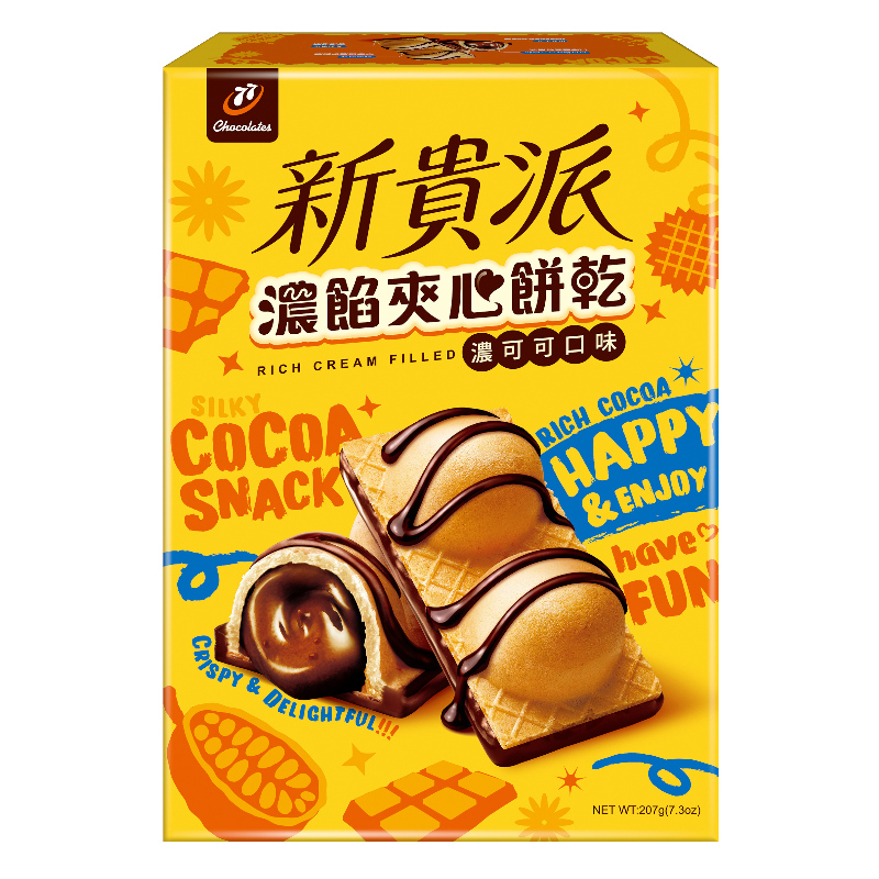 新貴派濃餡夾心餅乾濃可可口味207g, , large