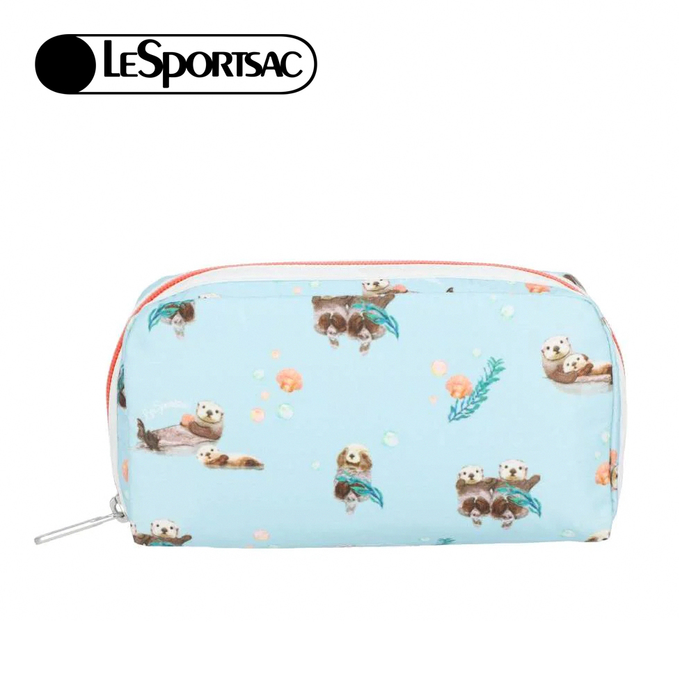 Lesportsac Rectangular Cosmetic 長形化妝包 盥洗包 收納包 女包(海洋風格水獺), , large