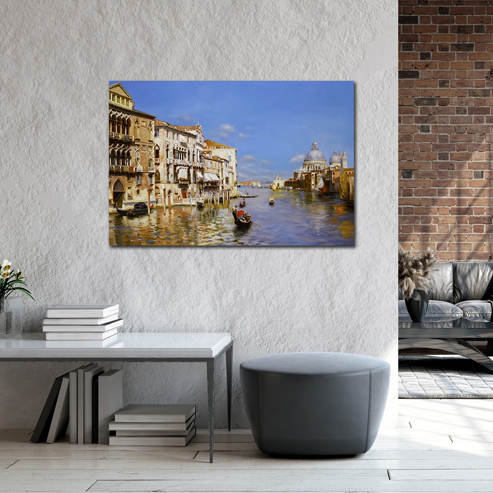 【御畫房】威尼斯之三 國家一級畫師手繪油畫60&times;90cm(VF-18), , large