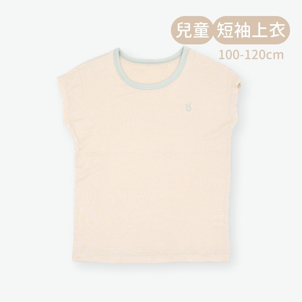 【minihope美好的親子生活】輕柔感短袖上衣(兒童)-米色, , large