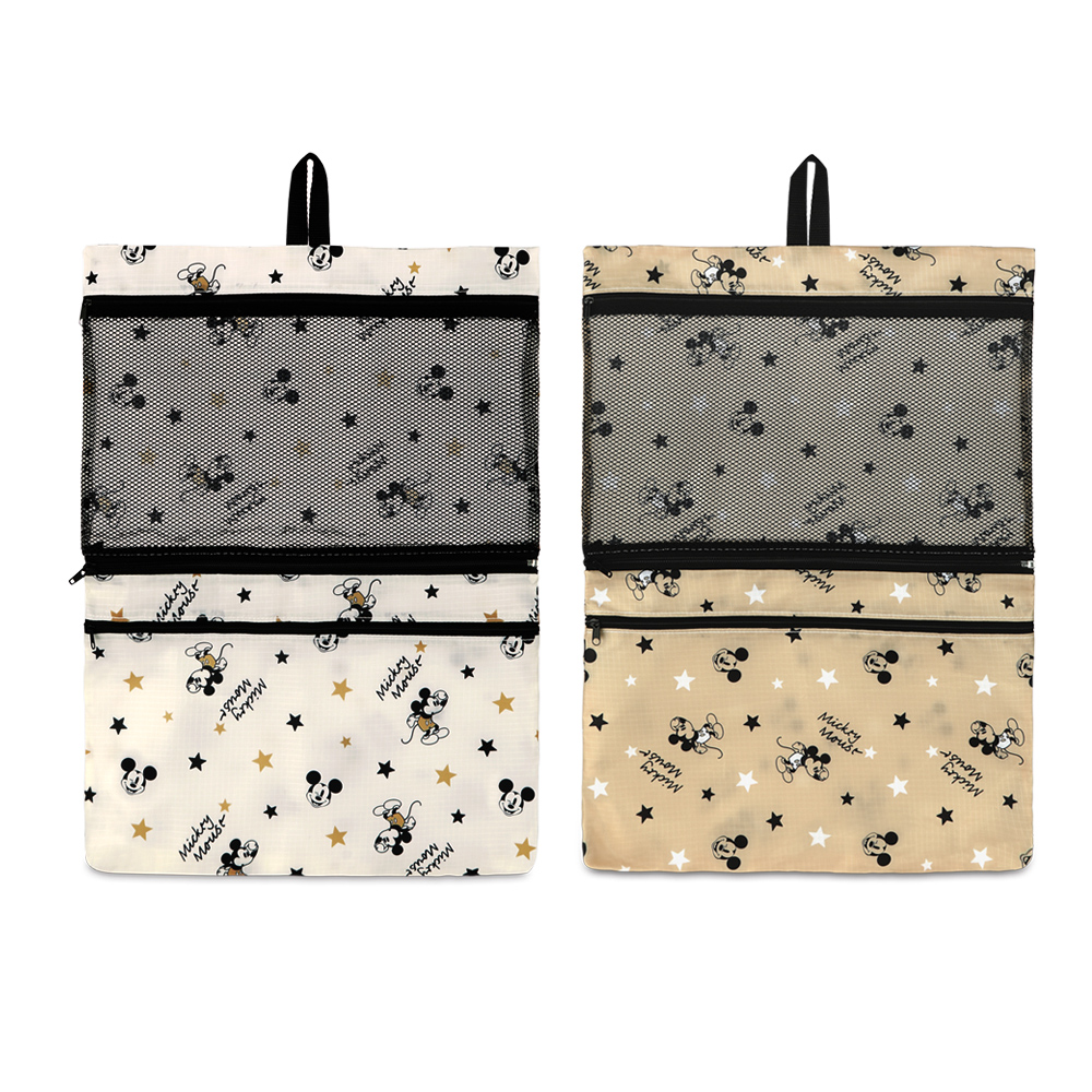 [Disney] Classic Mickey Mouse Detachable and Combinable Double-Layer Storage Bag - Off-White/Khaki, , large