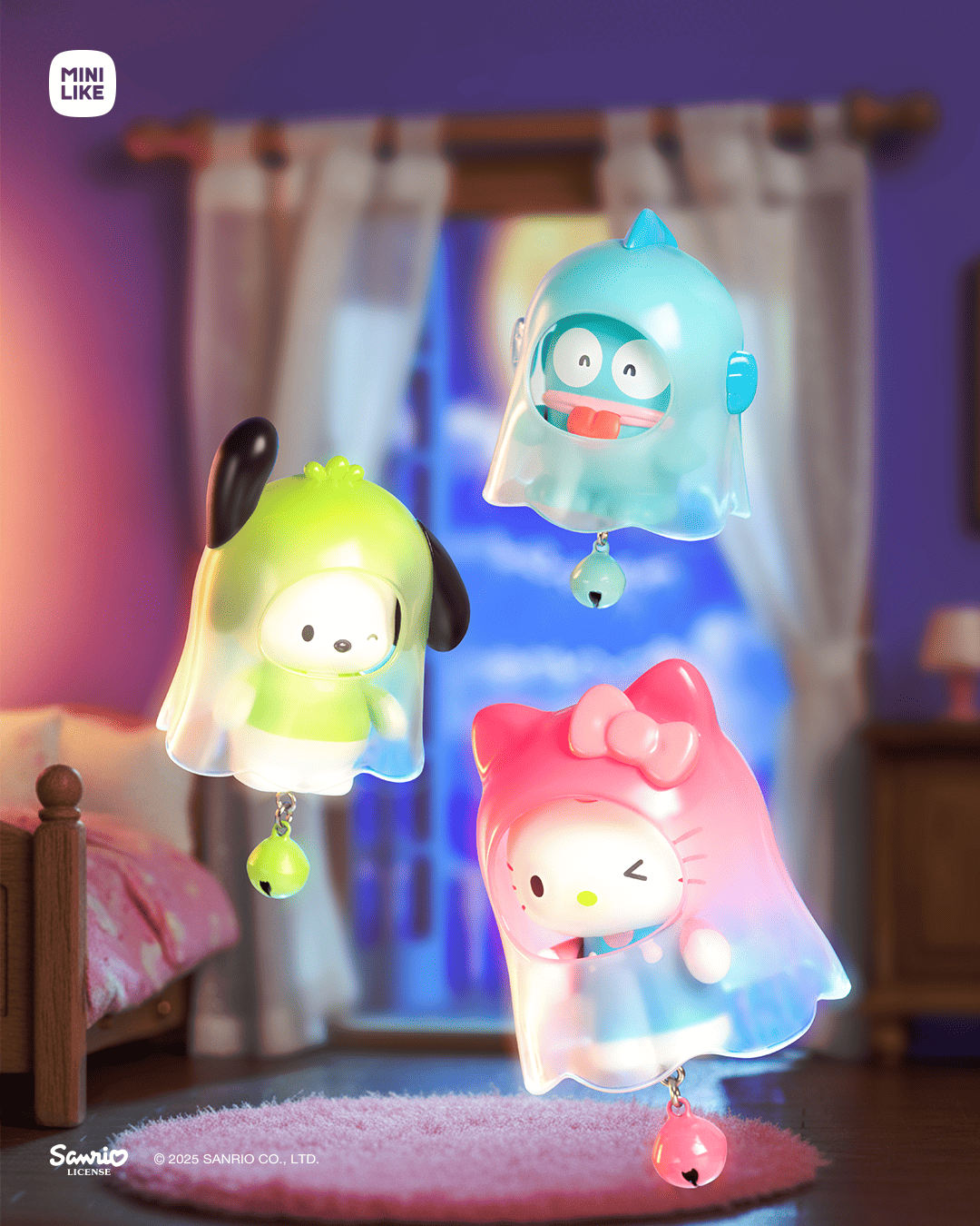 【際洋文化】Sanrio characters幽靈出沒系列萌動樂掛飾, , large
