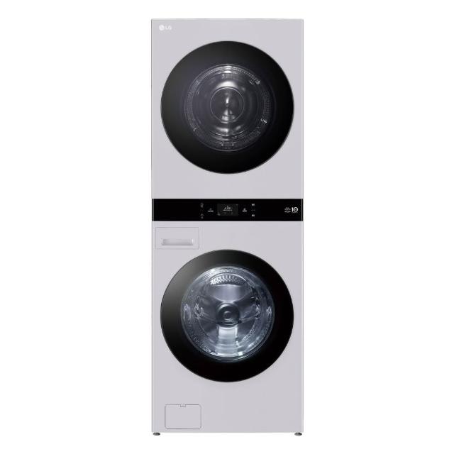 【LG 樂金】22公斤+20公斤 WashTower AI 智控洗乾衣機第二代 珍珠灰 WD-S2220CG加贈LINE九陽多功能料理鍋, , large