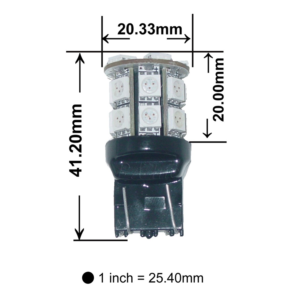 【PA LED】T20 單芯 7440 20晶 60晶體 SMD LED 日行燈 方向燈 後霧燈 尾燈 七色可選, , large