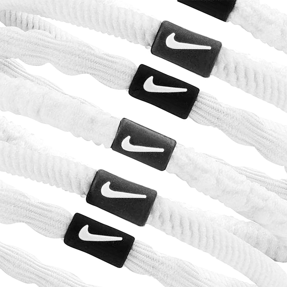 NIKE FLEX 髮圈 6PK 六入裝 運動髮飾 簡約 時尚 多色 伸縮力強 彈性 耐用 舒適 低異物感 N1009194189OS白、N1009194202OS米咖, , large
