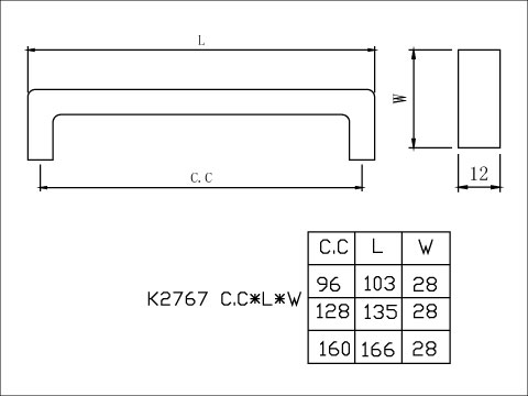 【協進五金】鋁把手 陽極處理本色, , large