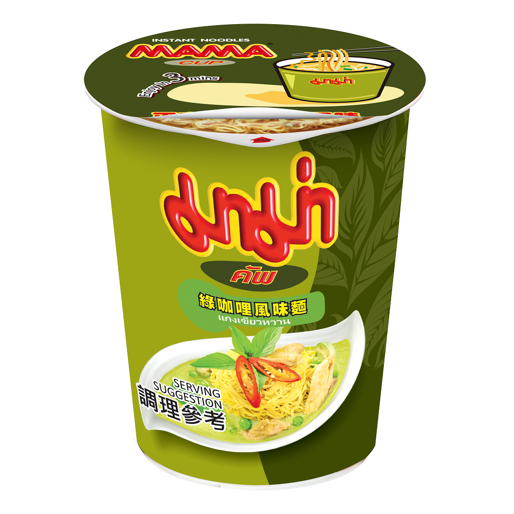 MAMA green curry flavor noodles, , large