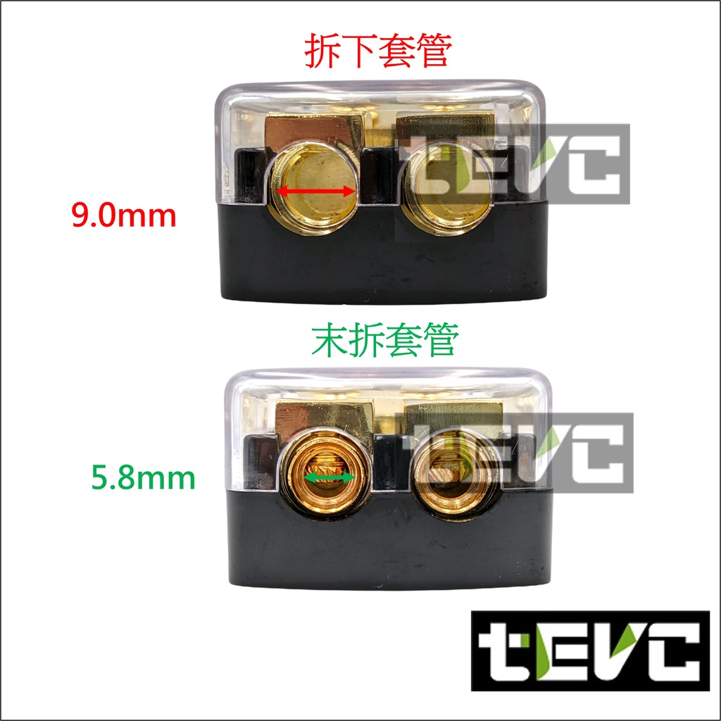 《tevc》ANS A9 一分二 保險絲座 音響 改裝 三進二出 兩路保險絲座 熔絲型 MINI, , large