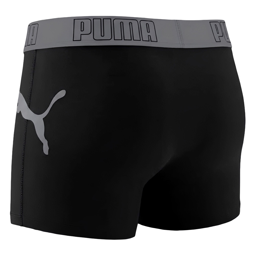 PUMA 平口內褲 3件組 彪馬 跳豹 男士內褲 平角內褲 四角內褲 彈力腰帶 貼合 不束縛 親膚 柔軟 彈性 舒適 701246693黑, , large