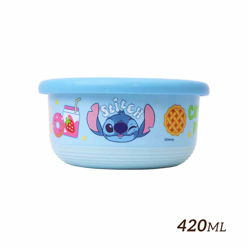 『HOUSUXI‧舒希』迪士尼史迪奇系列-不鏽鋼雙層隔熱碗420ml(A3), , large