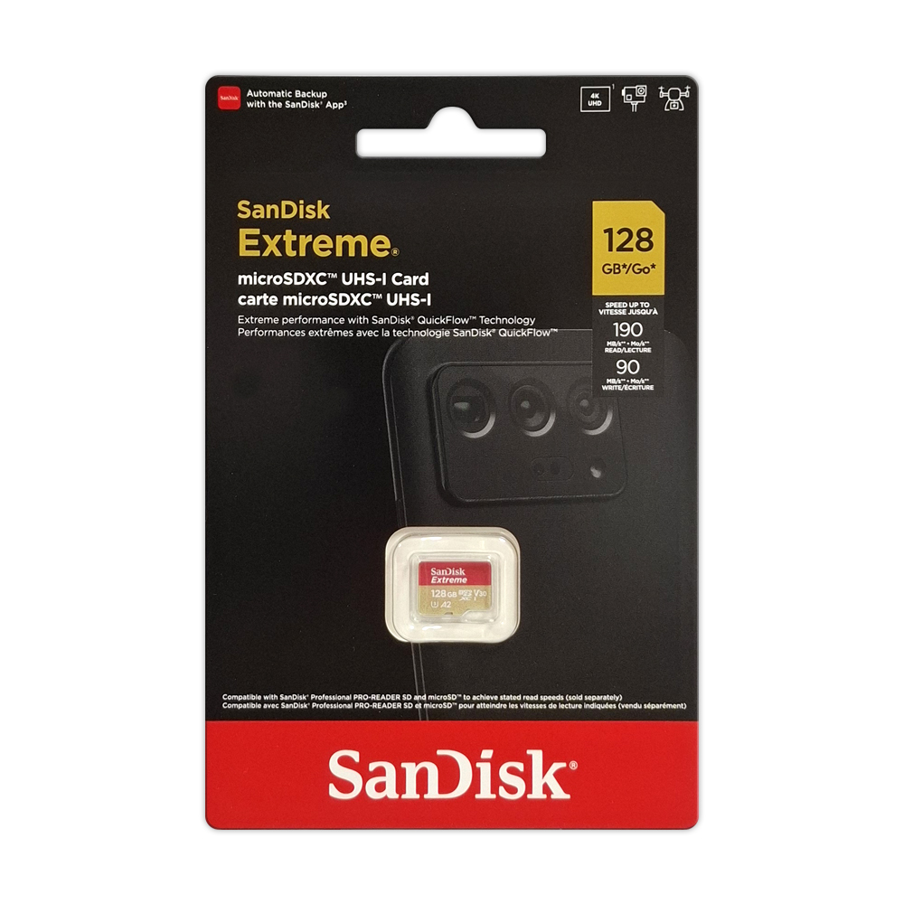 SanDisk Extreme 128G A2 V30 UHS-I U3 microSDXC, , large