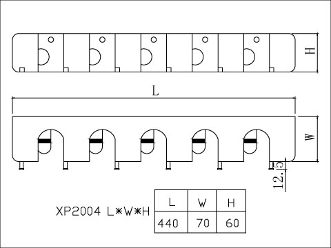 【協進五金】拖把掛架 5夾6鉤 灰色, , large