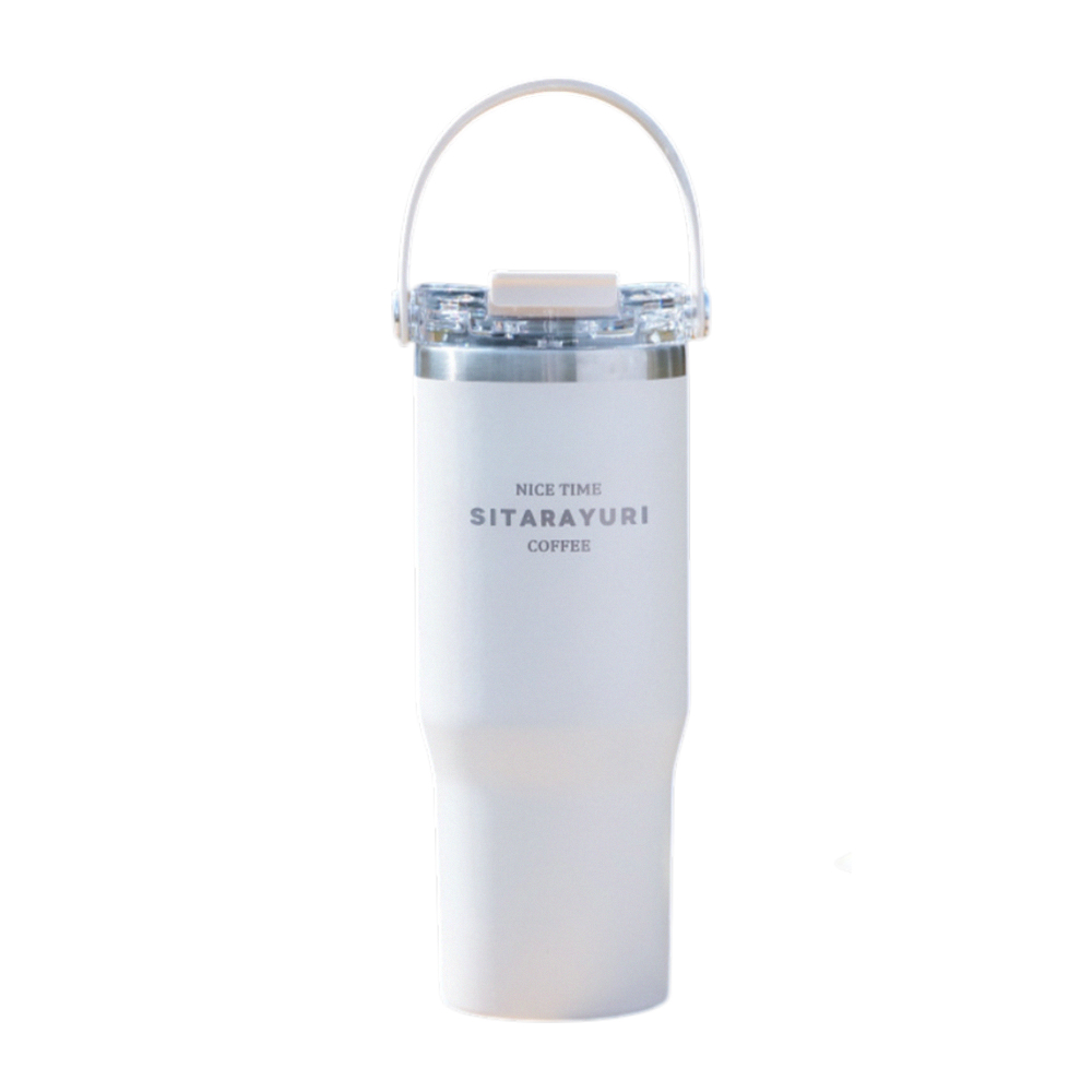 【H&R安室家】SITARAYURI 吸管直飲軟手提304不鏽鋼保溫杯900ml(H24), , large