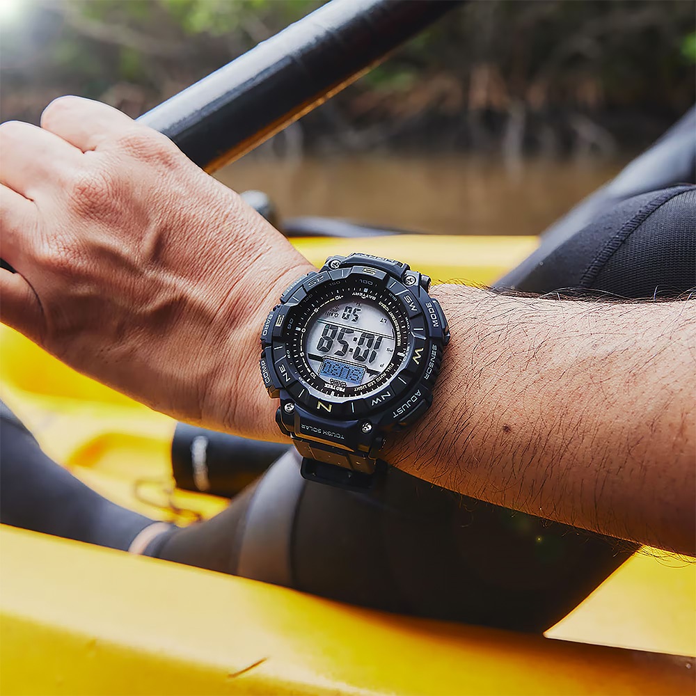 CASIO 卡西歐 PRO TREK  戶外運動太陽能環保手錶-藍 PRG-340SC-2, , large