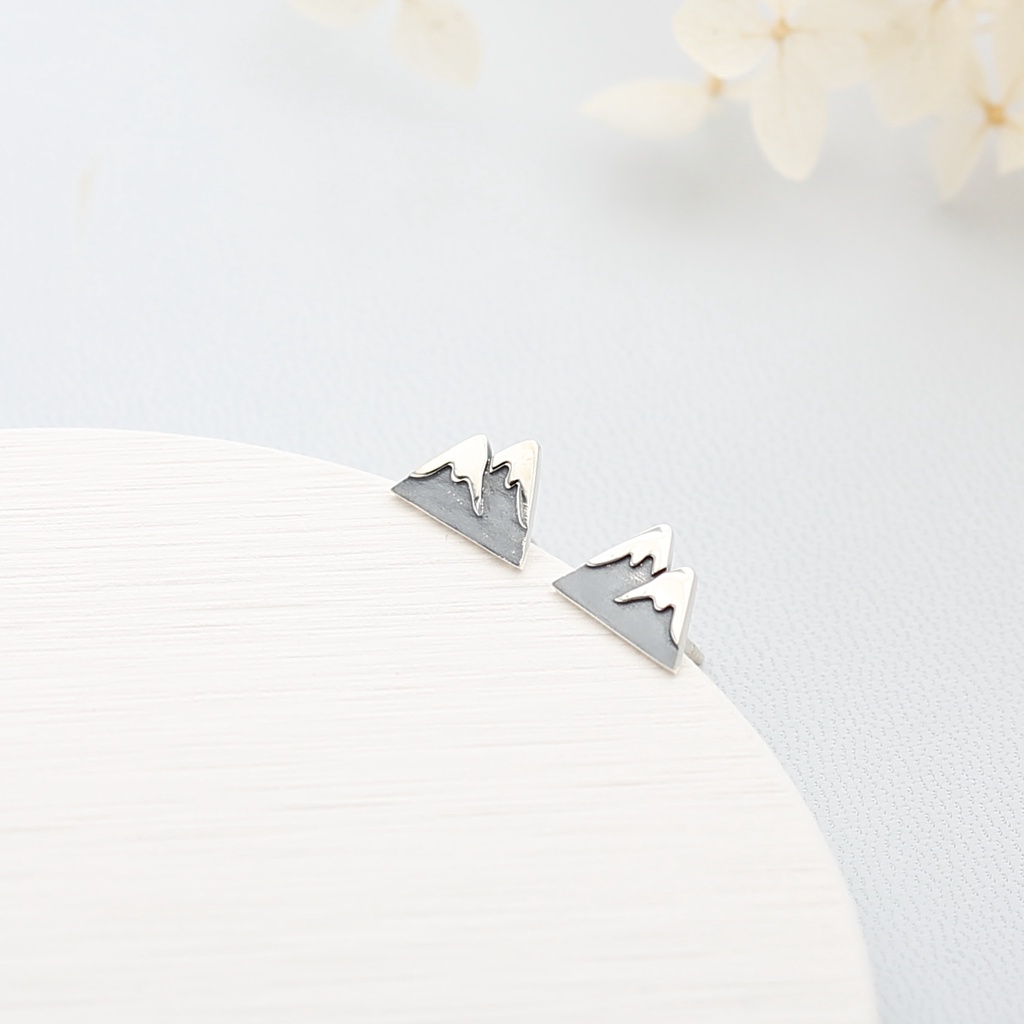 【Angel & Me】Fuji mountain s925 sterling silver earrings birthday gift, , large