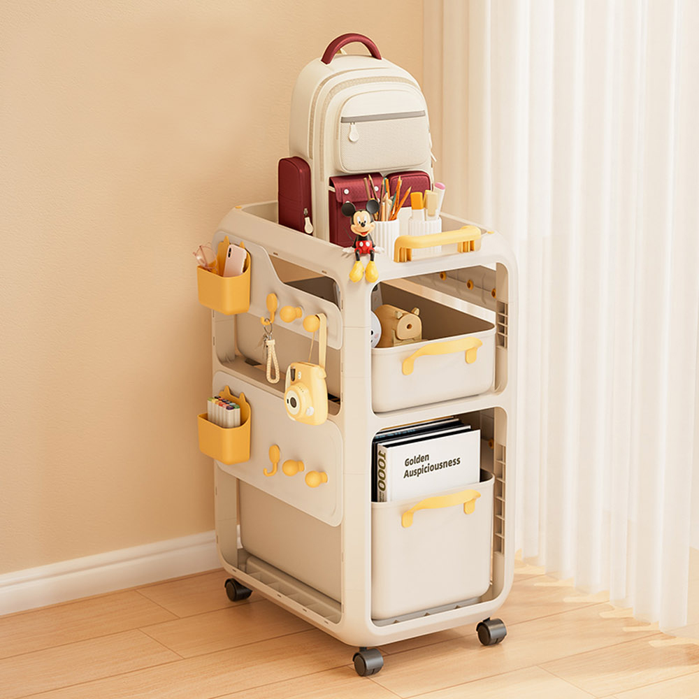 【AOTTO】多功能抽屜式三層收納置物推車(AS-206), , large