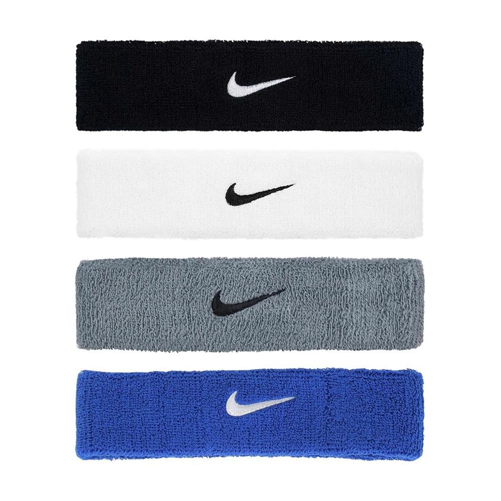 NIKE SWOOSH CLASSIC 頭帶 運動頭帶 止汗髮帶 毛巾布料 吸濕 排汗 乾爽 舒適 多色 黑 白 灰 藍, , large