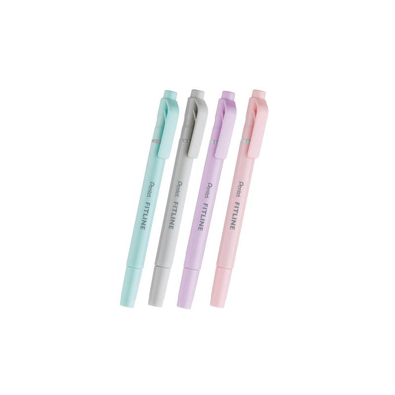 Pentel粉彩雙頭螢光筆4入, , large