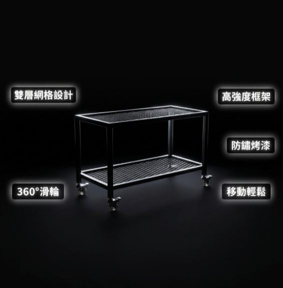 【 SHAONIANNA.TW 】多功能移動收納車雙層滾輪置物架極簡工業風推車移動式整理架萬用收納推車, , large