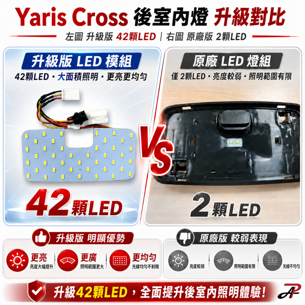 【PA LED】 TOYOTA Yaris Cross 專用滿版後室內燈 42顆LED 白光 暖白光 對接免破線, , large