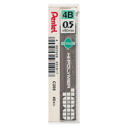 飛龍Pentel  0.5mm自動鉛筆芯 (C205)*B, , large