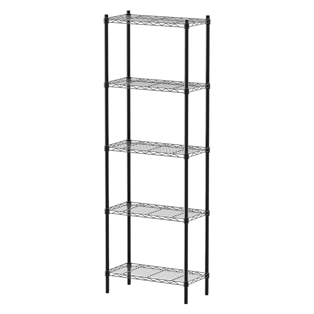 【Y HOUSE】60x30x180cm Lightweight Five-layer Iron Rack Iron Rack Shelf - Painted Black, , large