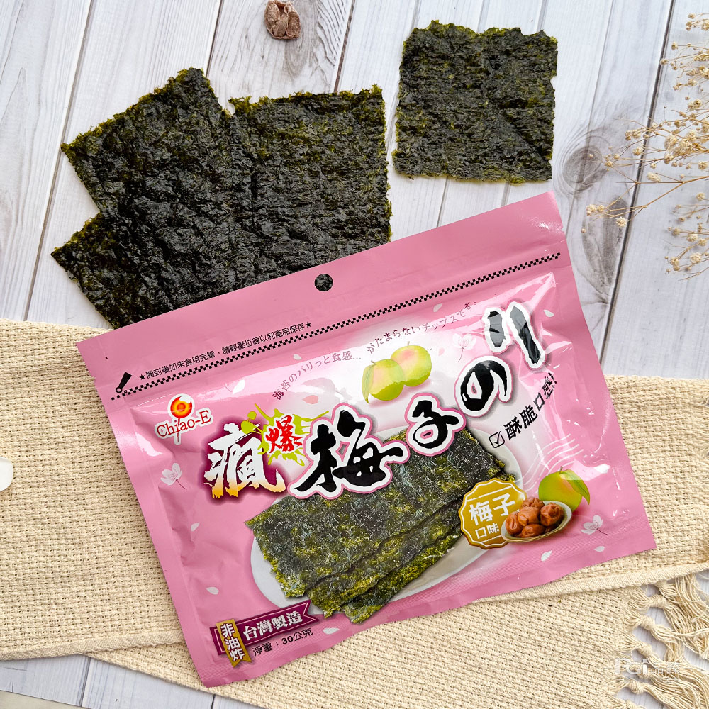 Chiao-E 巧益瘋爆海苔 30G, , large