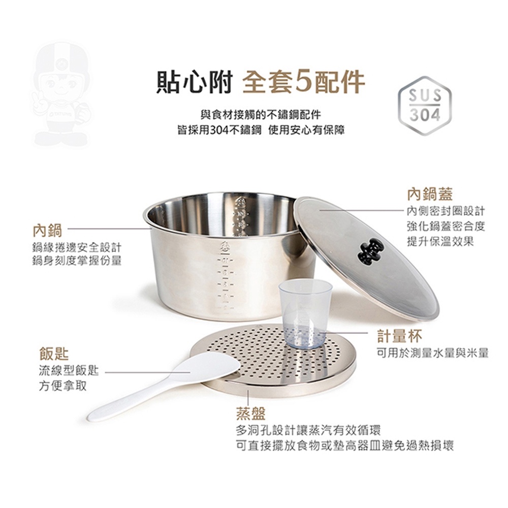 TATUNG 大同 15人份 晶鑽灰多功能不鏽鋼電鍋 TAC-15T-NIG, , large