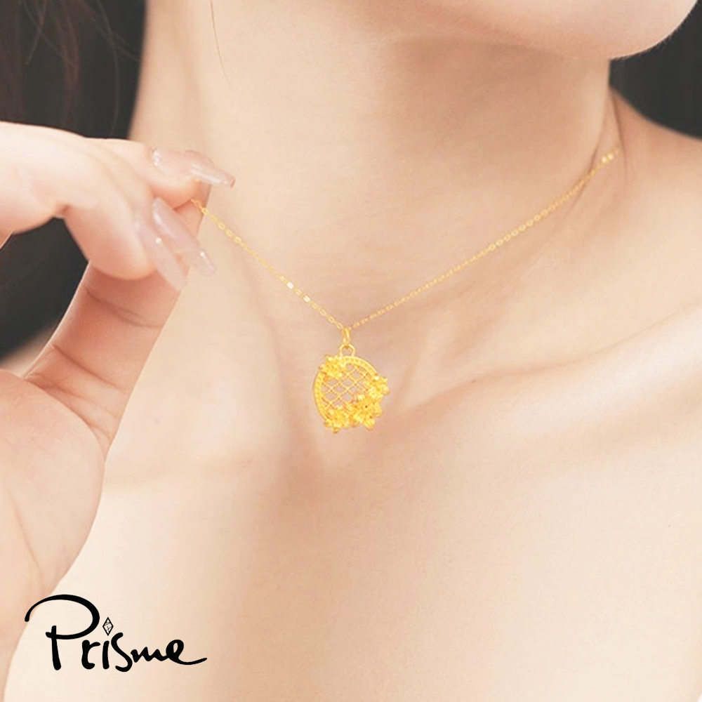 【Prisme Gold】黃金項鍊 捕夢網 鍊墜項鍊 (金重：約0.08錢&plusmn;0.03), , large