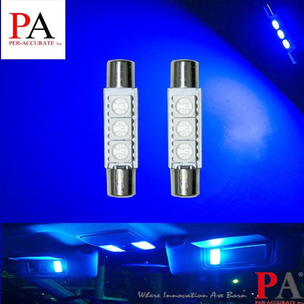 【PA LED】Ford Kuga 保險絲型 28MM 29MM 3晶 SMD LED 白光 暖白光 藍光 化妝燈, , large