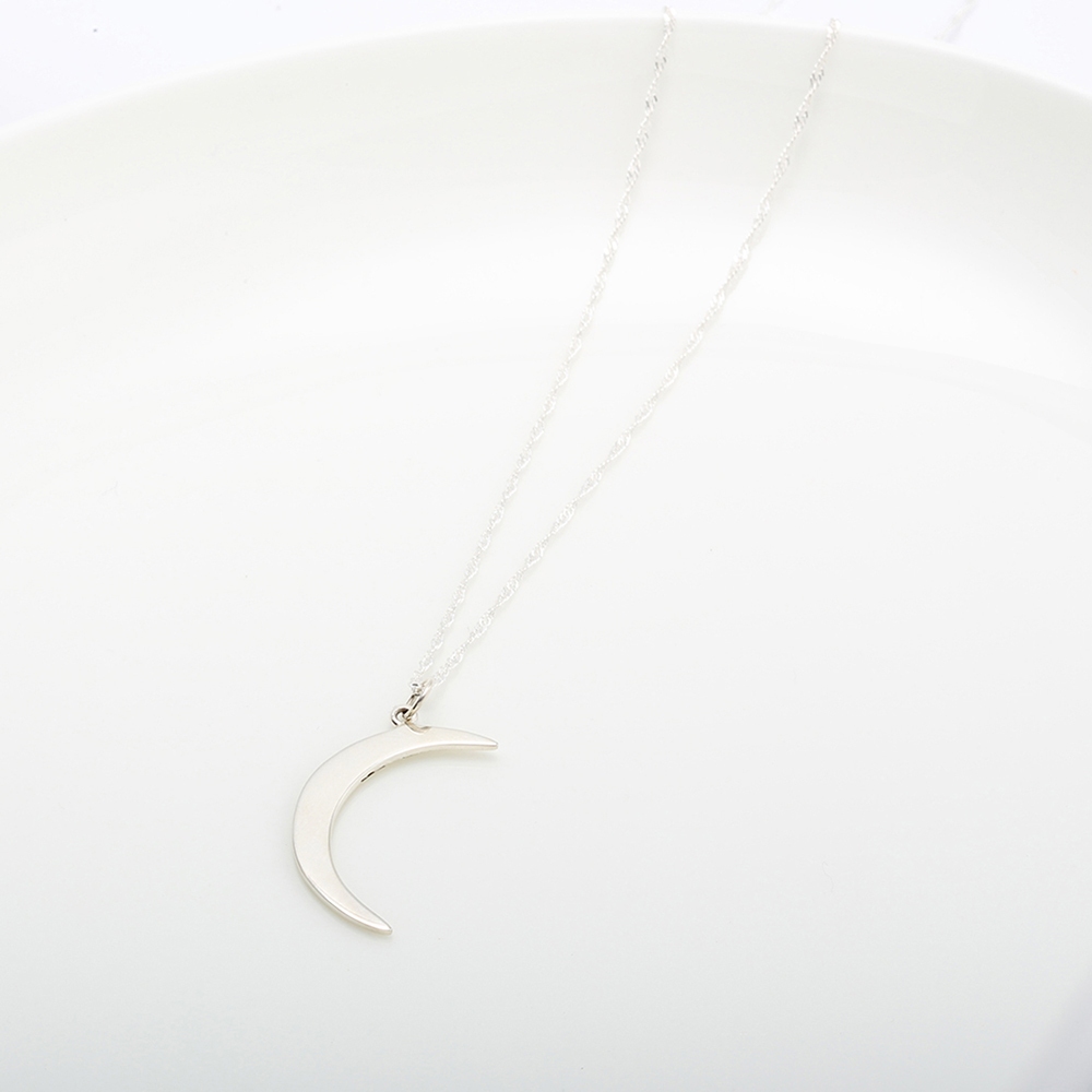 【Angel & Me】Moonlight Moon (Large) s925 sterling silver necklace birthday gift, , large