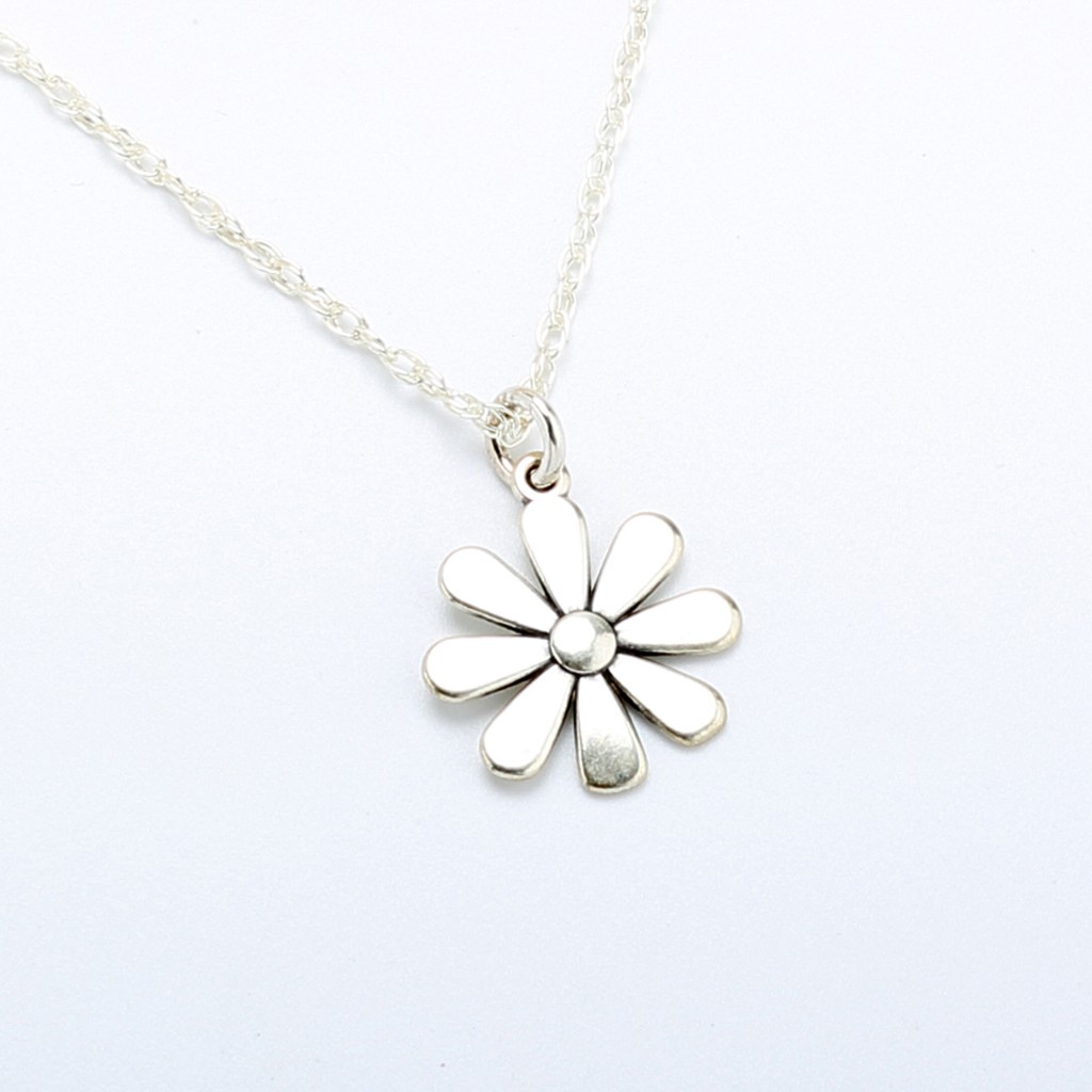 【Angel & Me】小花 雛菊 Daisy Flower s925 純銀 項鍊 禮物, , large