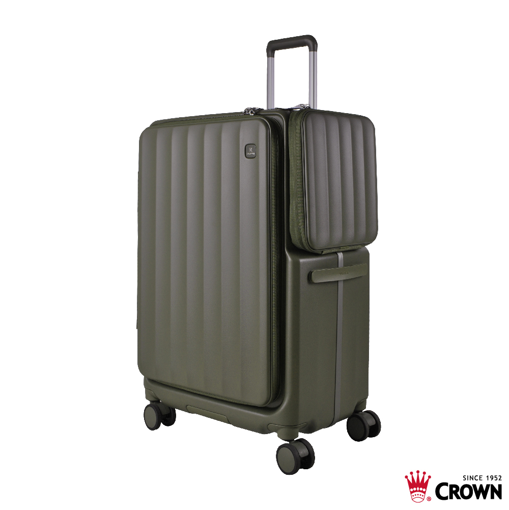 【CROWN】WAVE 29吋前開式側袋磁吸剎車箱-森林抹茶, , large