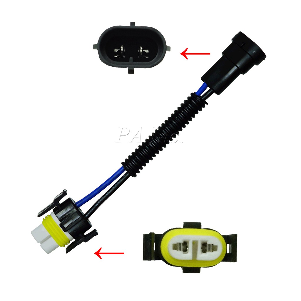 【PA LED】H8 H11 H16 霧燈 大燈 重機 汽車 耐高溫 陶瓷燈座 高瓦數燈泡必備 加粗線組 對接式, , large