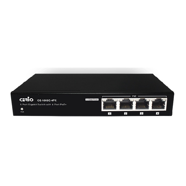 昌運監視器 CERIO 智鼎 CS-1005G-4PX 5埠 10/100/1000Mbps Gigabit 4埠 PoE+ 網路交換器 停產(以CS-1008G-4PX出貨), , large
