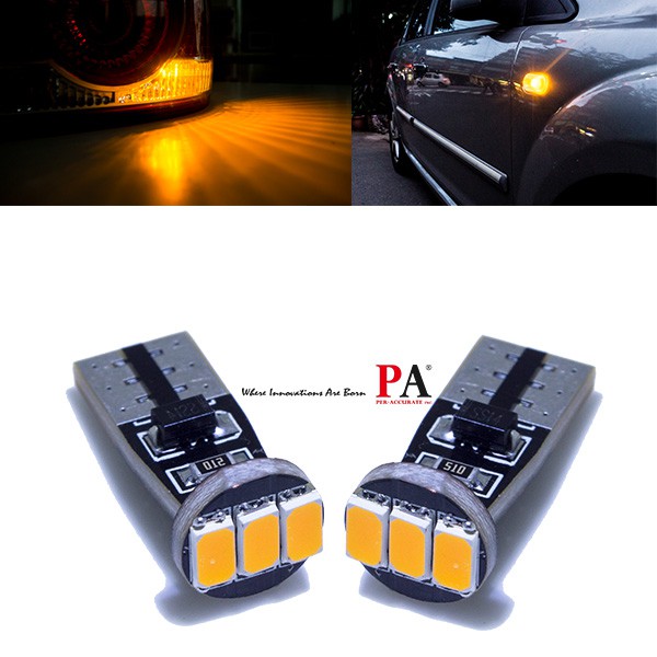 【PA LED】T10 3晶 三星 5630 SMD LED 黃光 白光 橘光 側燈 側方向燈 方向燈 小燈 定位燈, , large