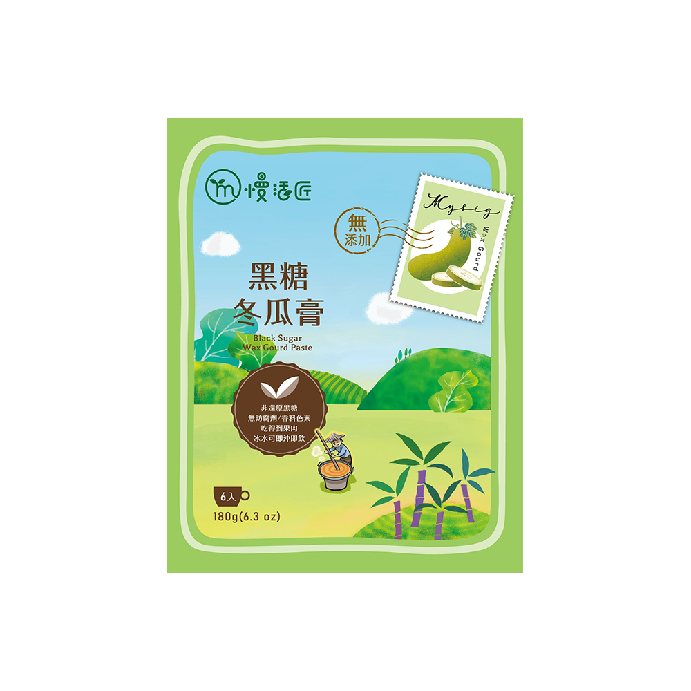 慢活匠黑糖冬瓜膏30g X6, , large