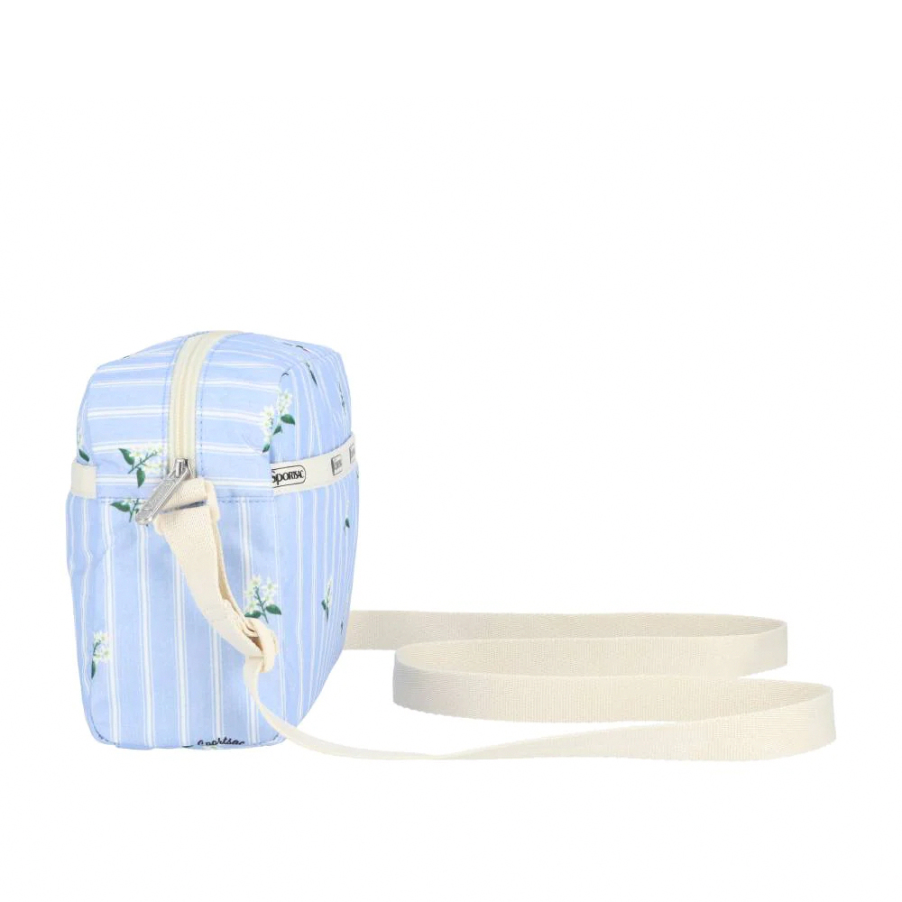 Lesportsac Daniella Crossbody 拉鍊斜背包 側背包 通勤隨身包 送禮 禮物 推薦 女包(茉莉花條紋), , large