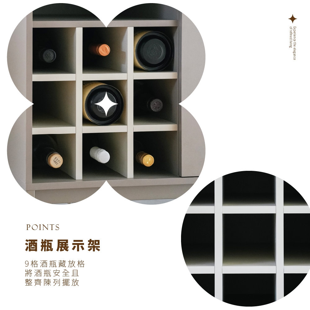 餐酒櫃 餐邊櫃 收納櫃 收納餐櫃, 奶茶色 鐵架櫃 酒櫃 多功能高櫃 廚櫃 雙門收納櫃 DR273, 奶茶色, large