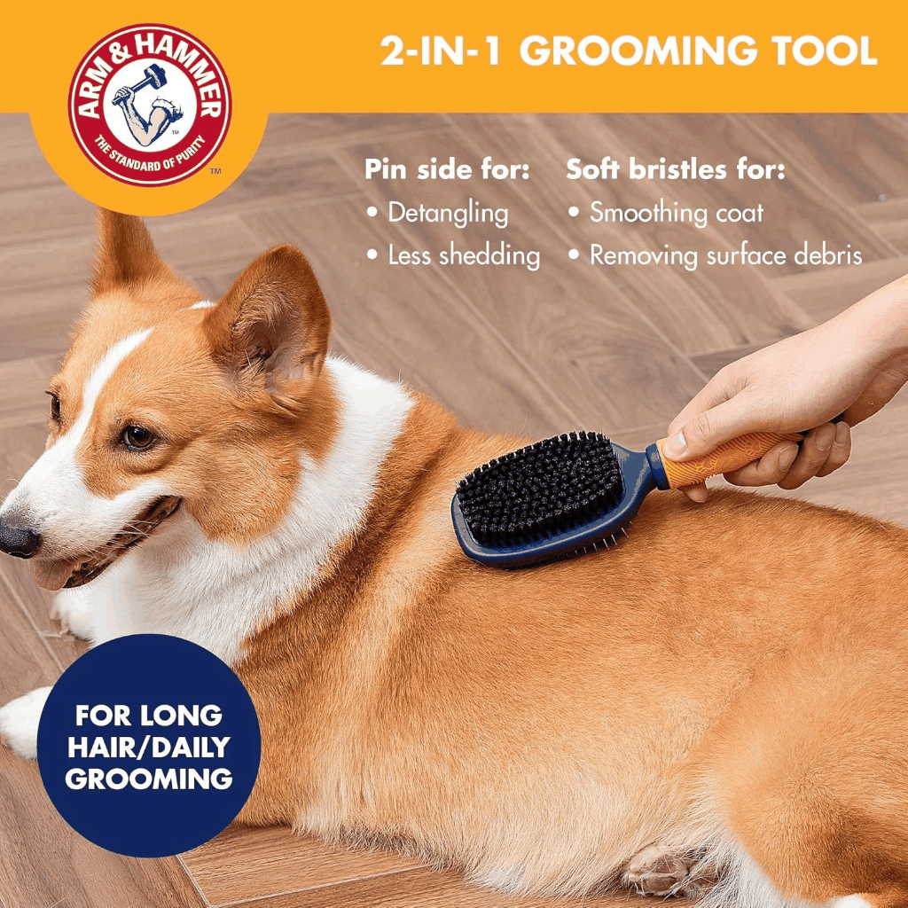 【PawHomie】ARM&HAMMER 魔法按摩清潔兩用梳 (玫瑰/香草) 寵物 寵物梳子 狗狗梳子 順毛梳 開結梳, , large