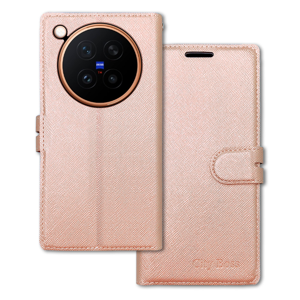 CITY都會風 vivo X500 Pro 插卡立架磁力手機皮套 有吊飾孔, , large