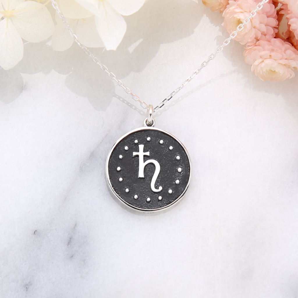 【Angel & Me】Astrology Capricorn s925 sterling silver necklace Birthday gift, , large