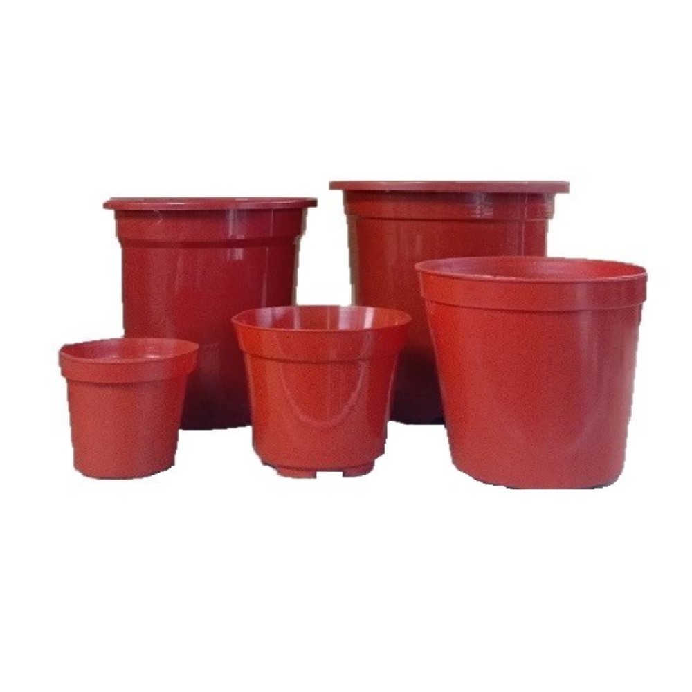 Plastic Red Pot / Cultivation Pot / Dutch Pot / Seedling Pot&ndash;7 inch, , large