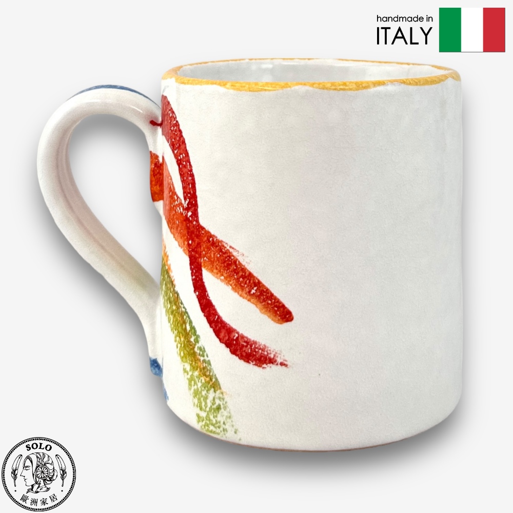 【SOLO Vintage】Modigliani Italian Pottery 380ml Mug Coffee Mug Wine Mug Lucky Rooster Series Handmade Made in Italy, , large