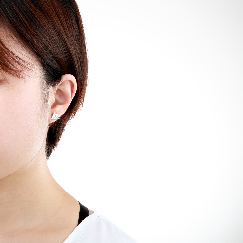 【Angel & Me】Fuji mountain s925 sterling silver earrings birthday gift, , large