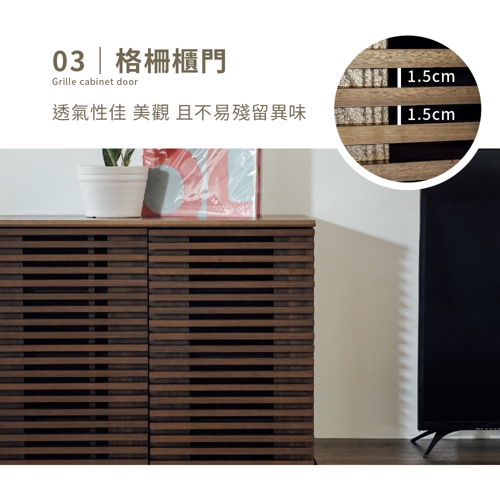 置物櫃 收納櫃 櫥櫃 SC222, 胡桃色(塑合板), large